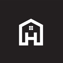 H house minimalist, elegant, modern, and simple logo design icon