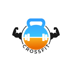 Cross Fit or Gym logo vector illustration