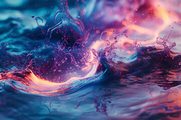 Stylish colorful gradient fluid twisted channel abstract element background