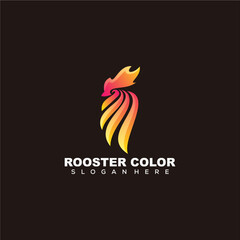 rooster logo colorful gradient
