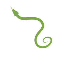 Green snake illustration 