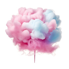 Obraz premium Sweet Fluff Transparent Background Cotton Candy