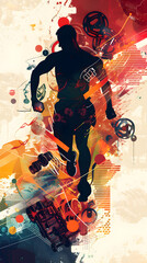 Enhancing Vitality: Dynamic Illustration of Wellness and Fitness
