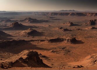 Fototapeta na wymiar Lifeless empty desert background