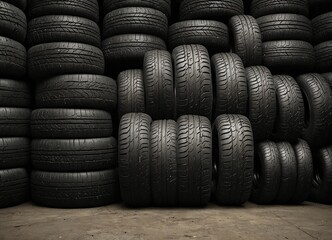 Obraz premium pile of tires