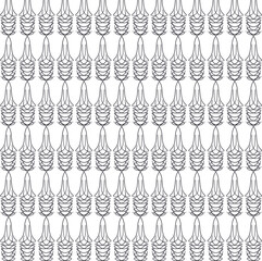 Vertical repeating patterned formations with rounded shapes.