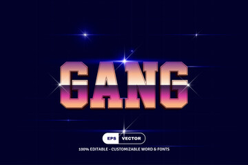 80's Editable Vector Retro neon text effect design, Travel Back to the 80s with Our Illustrator 80s Text Effects