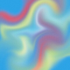 Pale blue sweet three tone color gradation with light red and yellow on Grain texture blured background.