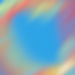 Pale blue sweet three tone color gradation with light red and yellow on Grain texture blured background.