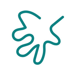 Obraz premium Green abstract shape line decor