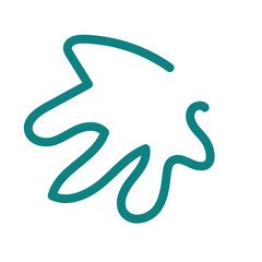 Obraz premium Green abstract shape line decor