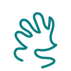 Obraz premium Green abstract shape line decor