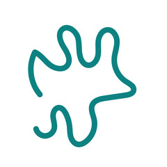 Obraz premium Green abstract shape line decor