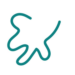 Green abstract shape line decor