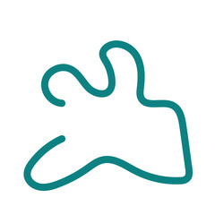 Green abstract shape line decor