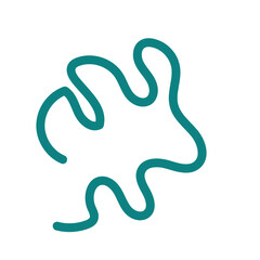 Green abstract shape line decor