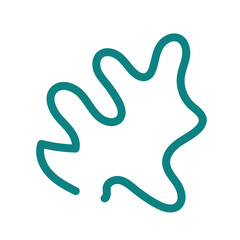 Obraz premium Green abstract shape line decor