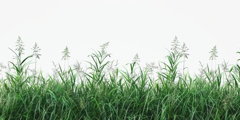 Obraz premium Tall botanical dune straw grass isolated on a background with foliage