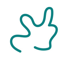 Obraz premium Green abstract shape line decor