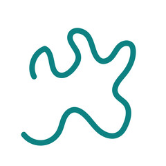 Green abstract shape line decor