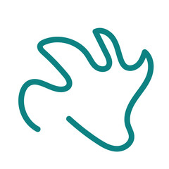 Green abstract shape line decor