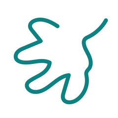 Green abstract shape line decor