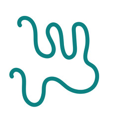 Green abstract shape line decor