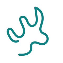 Obraz premium Green abstract shape line decor