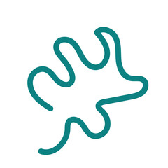 Green abstract shape line decor