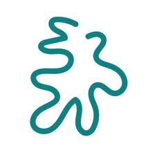 Obraz premium Green abstract shape line decor