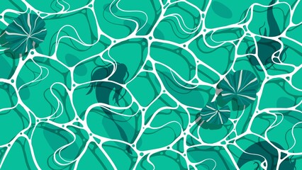 Water surface with fish background illustration 