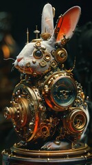 Fototapeta premium Rabbit Bunny Machine Steampunk