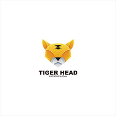 tiger head logo colorful gradient