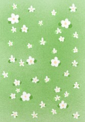 Cartoon Flower Field Top View Painting Wallpaper Background Flower Field Art Painting