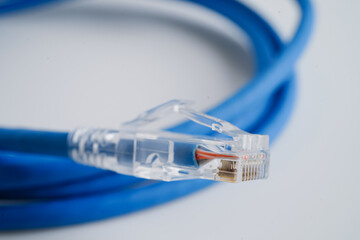 Ethernet cable for connect to wireless router link to internet service provider network.