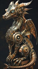 Fototapeta premium Dragon Steampunk Machine