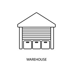 warehouse concept line icon. Simple element illustration. warehouse concept outline symbol design.