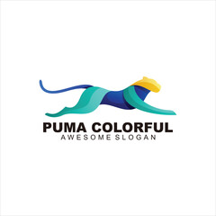 puma logo colorful