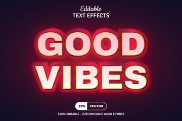 Editable Gold Text Effects With Realistic Neon Glow Effects. 