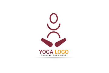 Yoga modern line unique logo design. Spa Healthy lifestyle company logo