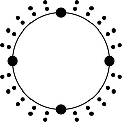 Circle Dotted Frame Shape