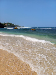 calm, peacefully, quiet, tropical beach during summer, sadranan beach