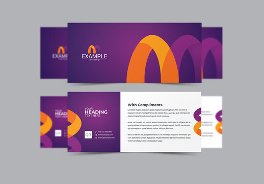 Compliment Card Layout With Violet Accent