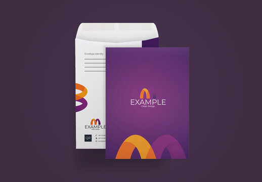 Envelope Layout With Violet Accent