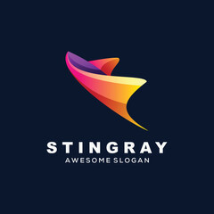 Obraz premium stingray logo colorful
