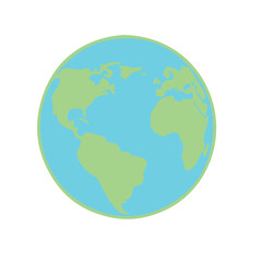  globe line color illustration for download