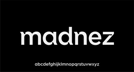 MODERN FUTURISTIC TECHNOLOGY FONT VECTOR TYPEFACE