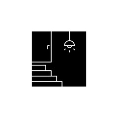 basement concept line icon. Simple element illustration. basement concept outline symbol design.
