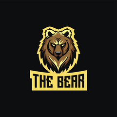 bear mascot logo vector design