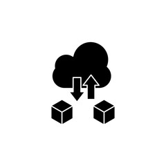 cloud storage concept line icon. Simple element illustration. cloud storage concept outline symbol design.